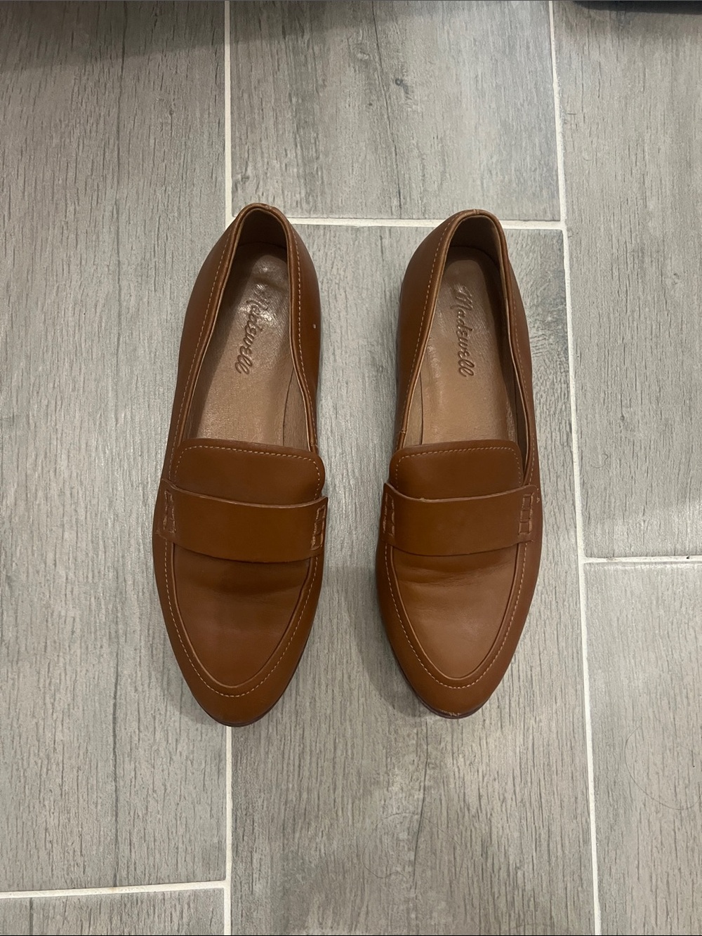 MADEWELL Brown Leather Loafers - women